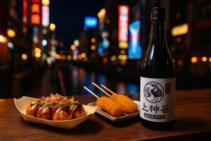 たこ焼き・串カツと絶品マリアージュ！浪速の地酒5銘柄で大阪の夜に乾杯
